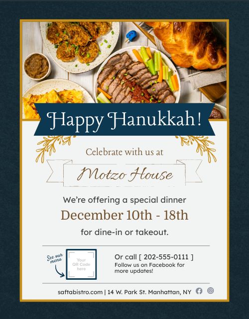 Hanukkah Celebration Sign page 1 preview