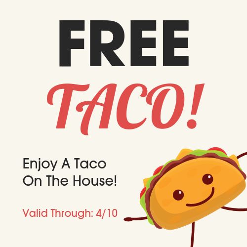 Free Taco Coupon Card