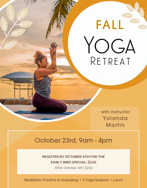 Fall Yoga Flyer page 1 preview