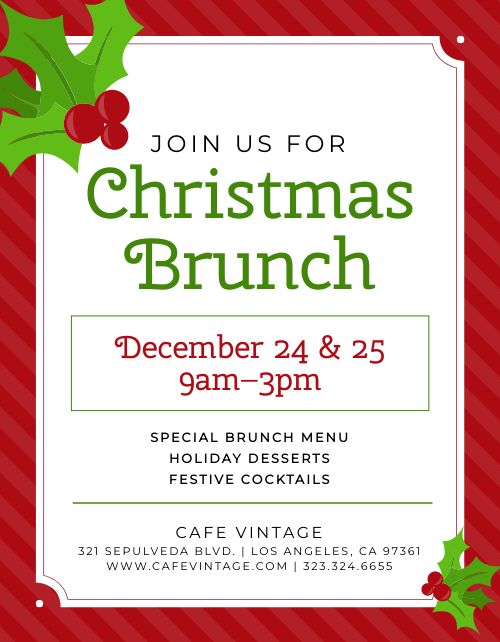 Christmas Special Brunch Flyer