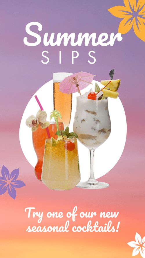 Summer Cocktails Instagram Story