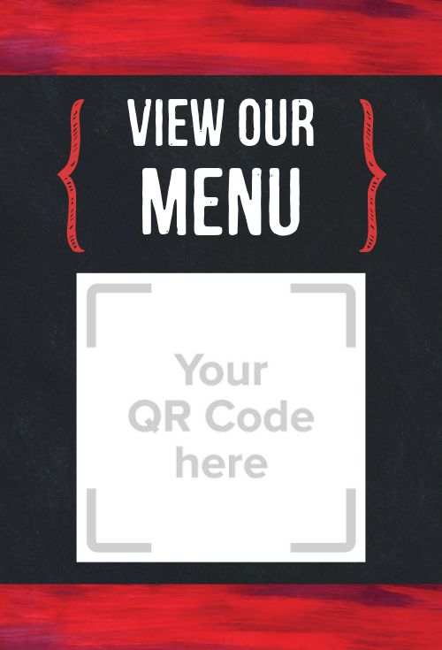 Restaurant QR Code Table Tent