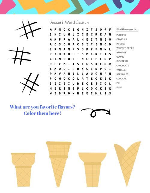 Abstract Kids Menu page 2 preview