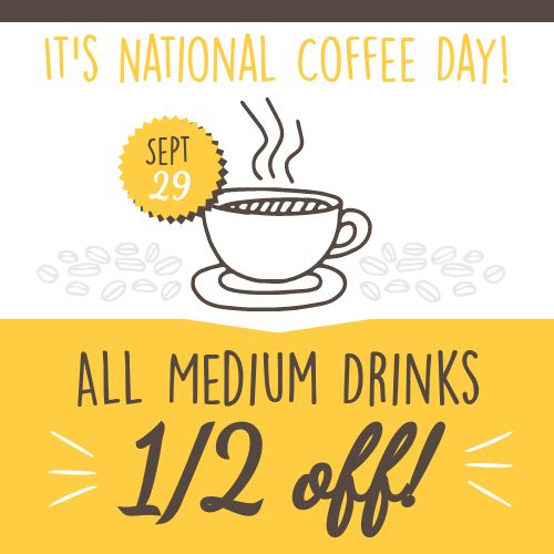 National Coffee Day Instagram Update Free Template by MustHaveMenus