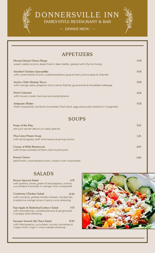 Hotel Dining Menu Design Template By Musthavemenus