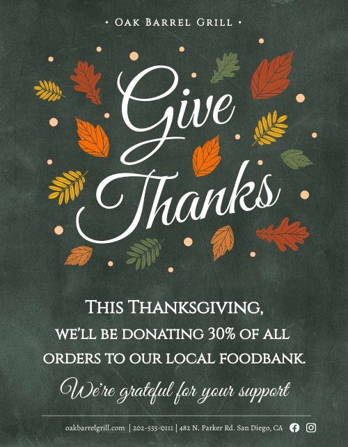 Thanksgiving Announcement Template By Musthavemenus