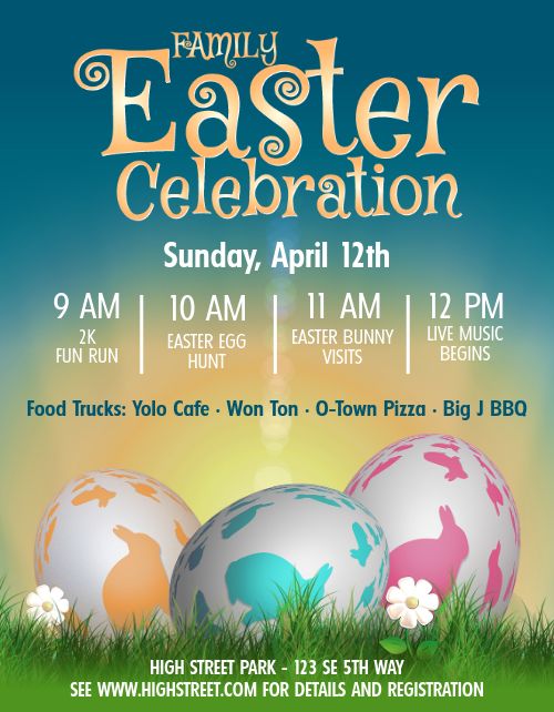 Easter Event Flyer Template by MustHaveMenus