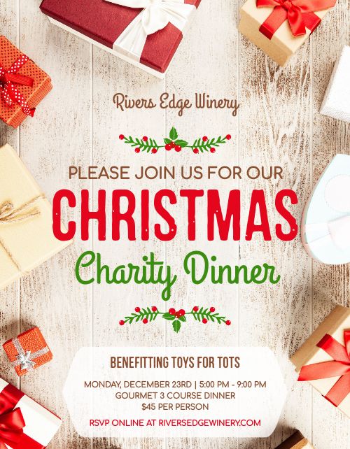 Christmas Charity Dinner Flyer page 1 preview