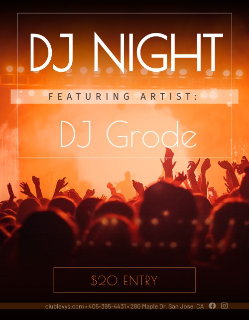 DJ Nightclub Flyer page 1 preview