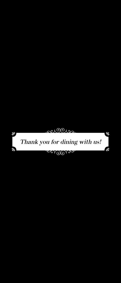 Fine Dining Comment Card