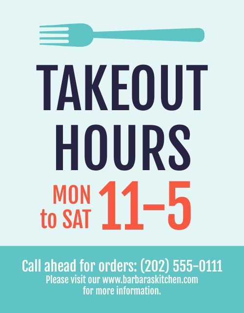 Takeout Operations Flyer