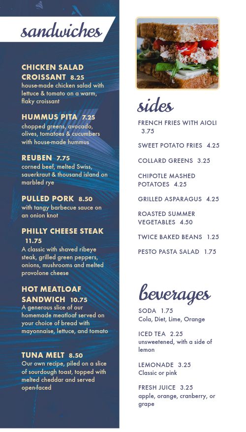 Easy Edit Cafe Tall Digital Menu Board page 2 preview