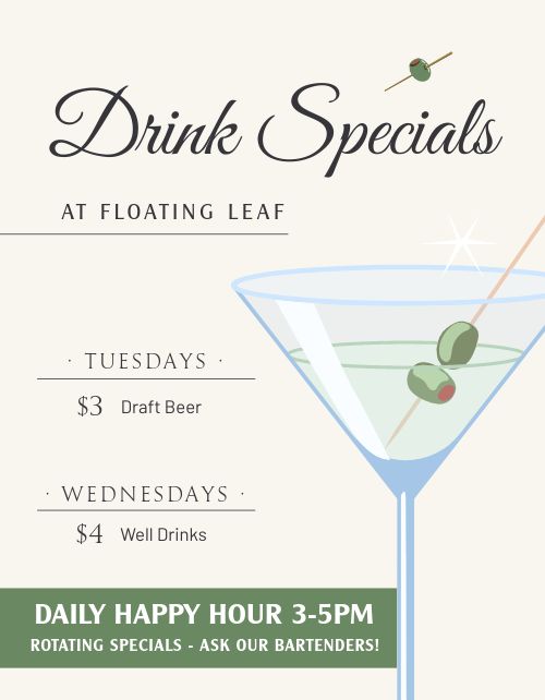 Drink Specials Bar Flyer