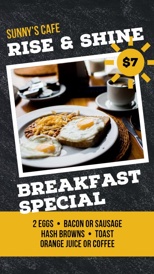 Breakfast Special Instagram Story page 1 preview