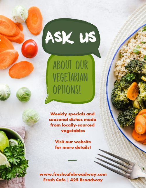 Vegetarian Flyer page 1 preview