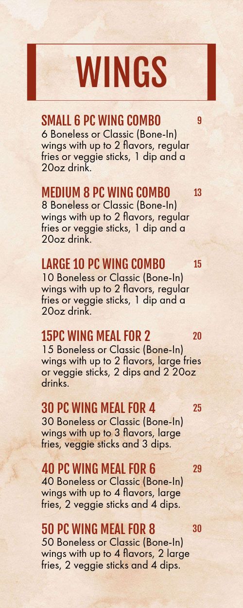 BBQ Dining Half Page Menu page 1 preview