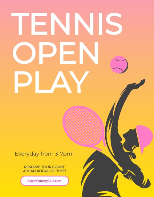 Tennis Open Flyer