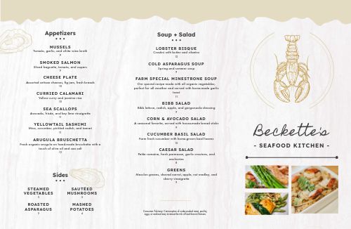 Fine Dining Dinner Folded Menu page 1 preview