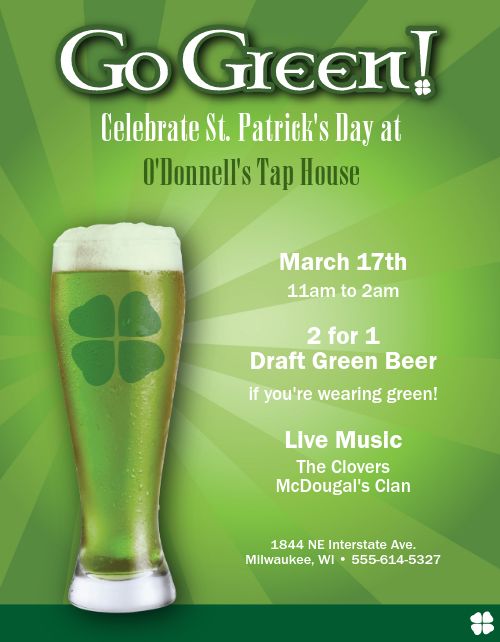 coasters st patricks day specials