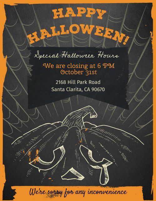 Halloween Schedule Flyer
