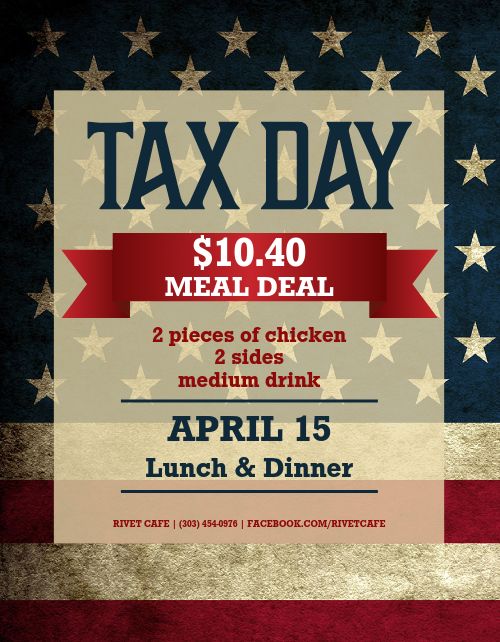 Tax Day Specials Flyer Template by MustHaveMenus