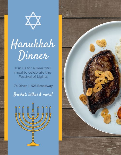 Hanukkah Dinner Flyer