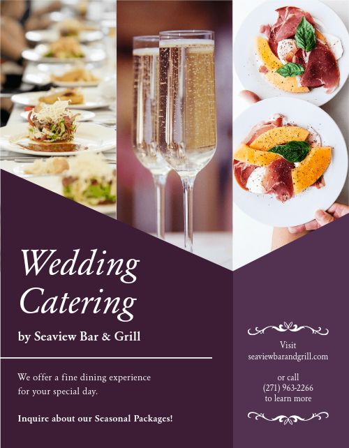 Wedding Catering Flyer page 1 preview