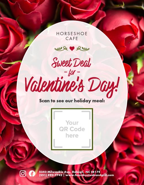 Valentines Day Roses Flyer