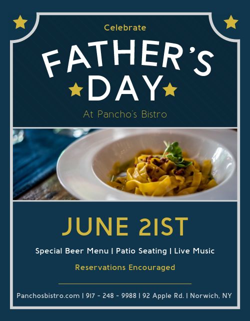 Fathers Day Food Flyer