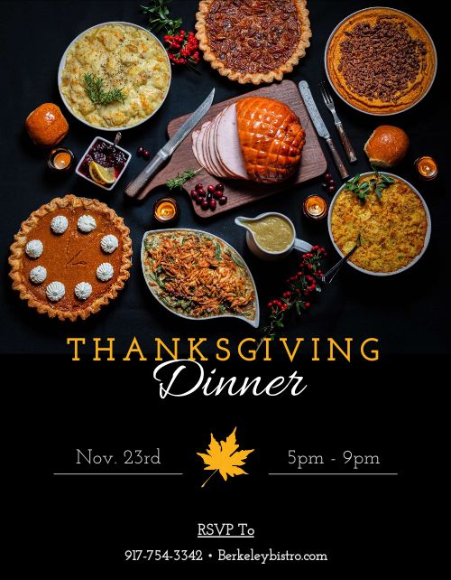 Thanksgiving Dinner Details Flyer