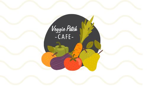 Easy Design Veggie Cafe Business Card