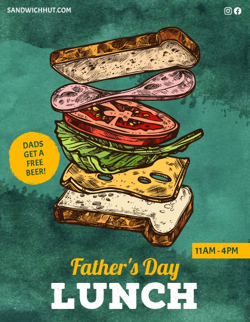 Fun Fathers Day Lunch Flyer