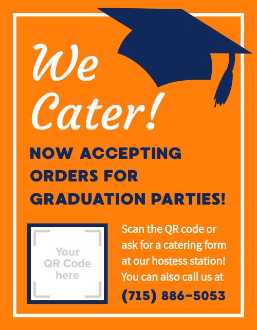 Duotone Graduation Catering Flyer page 1 preview