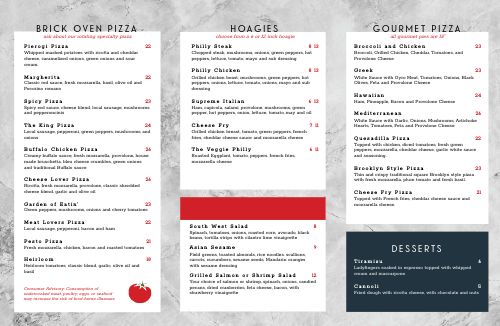 Pizza Takeout Menu Mailer