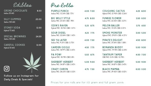 Dispensary Digital Signage page 1 preview