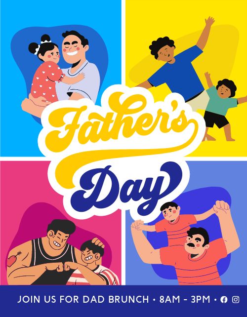Colorful Fathers Day Flyer