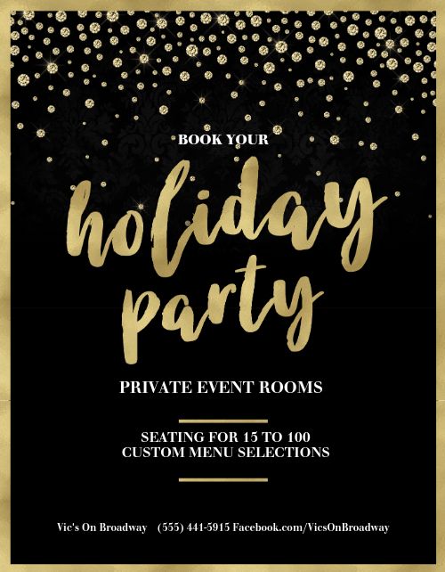 Holiday Party Booking Flyer