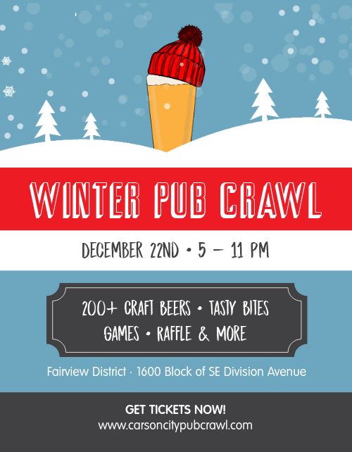 Winter Pub Crawl Flyer page 1 preview