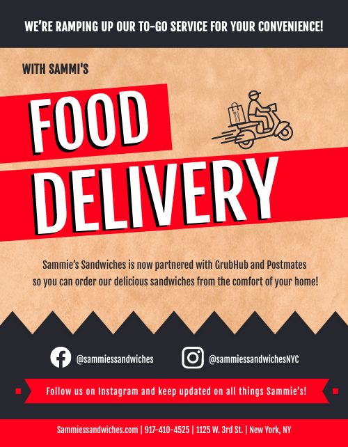 Outside Delivery Service Flyer
