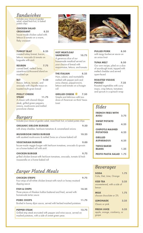 Minimalist Mustard Cafe Menu page 2 preview