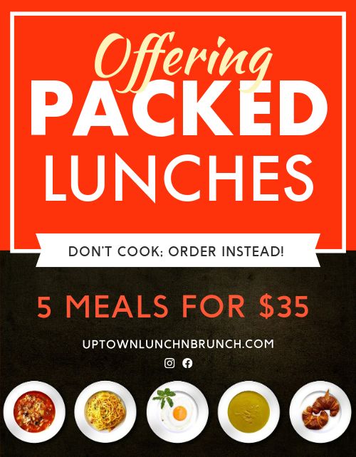 Packed Lunch Flyer page 1 preview