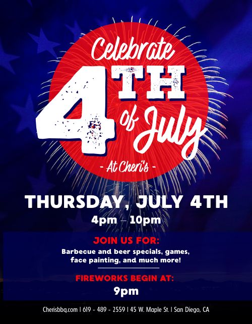 Fourth Of July Fireworks Flyer Template By Musthavemenus