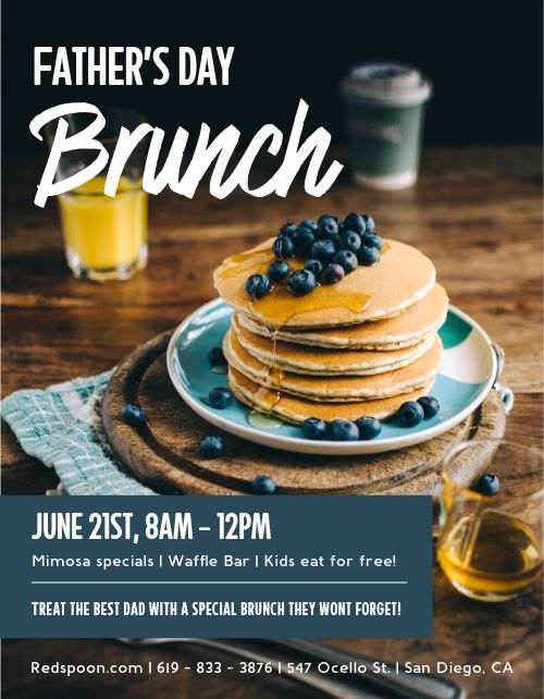 Fathers Day Brunch Specials Flyer Template by MustHaveMenus