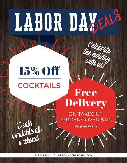 Labor Day Deals Flyer