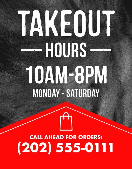Takeout Availability Flyer