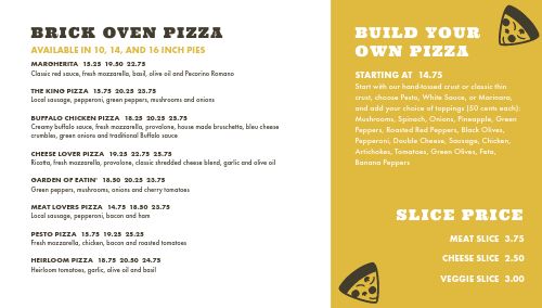 Golden Pizza Digital Menu Board page 2 preview