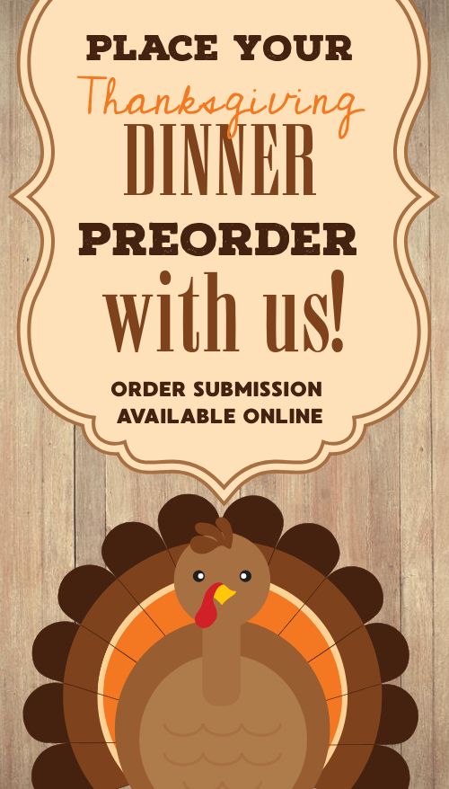 Whimsical Turkey Vertical Thanksgiving Preorder Digital Screen