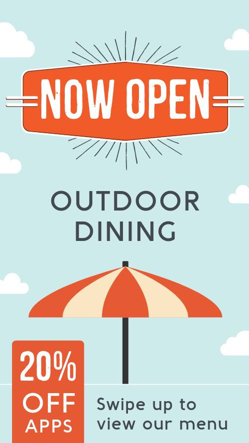 Outdoor Dining Instagram Story
