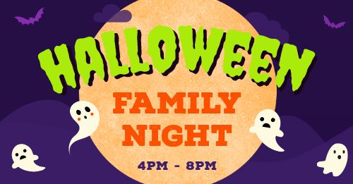 Halloween Family Night Facebook Post page 1 preview