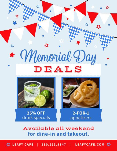 Memorial Day Deals Flyer Template by MustHaveMenus